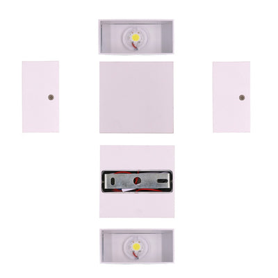 Wandleuchte Würfel Weiß Led