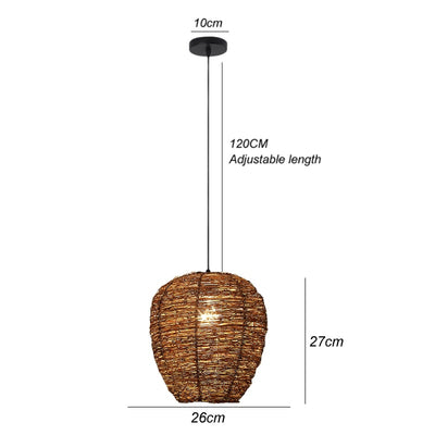 Deckenleuchte Rattan Groß