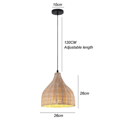 Deckenleuchte Rattan Groß